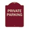 Signmission Designer Series Sign Private Parking, Burgundy Heavy-Gauge Aluminum Sign, 24" x 18", BU-1824-23258 A-DES-BU-1824-23258 - alternate 1